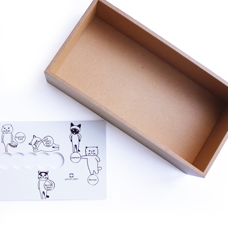 Yamato craft Tissue Case Hako Cats YK14 – 007wh