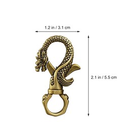 NUOBESTY Swivel Clasps Lanyard Snap Hook Brass Dragon Lobster Clasp Snap Hook Decorative Keychain Pendant Charms for DIY Bag Key Ring Craft Making Supplies