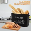 E-far Bread Box for Kitchen Countertop, Metal Bread Storage Container
