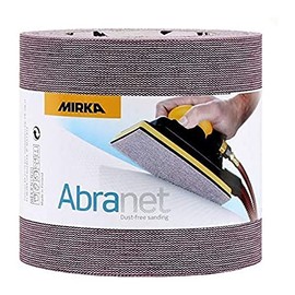 Mirka Abranet 545BY001153R Mesh Sanding Roll 115 mm x 10 m Velcro / Grain P150 / 1 Roll / for Sanding Wood, Spatula, Varnish, Plastic