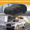 Partuto Car Cover Waterproof All Weather Sun Rain Protection Full