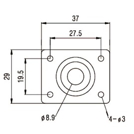 Recessed guitar jack plate in chrome, LP type inc screws