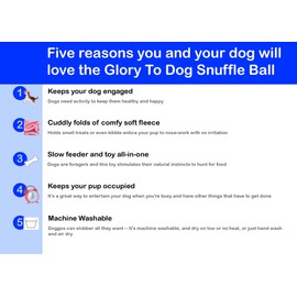 Glory To Dog Puppy and Small Breed Snuffle Interactive Foraging Dog Puzzle Ball Toy Pink