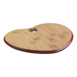 RICHARDSON SHEFFIELD SINCE 1839 Amore Schneidebrett Herzform, 37,5 x 19 x 1,9 cm, Holzbrett Küche, Cutting Board, Brettchen, Brotzeit, Bambus-Holz, Braun/Rot