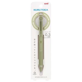 amazdone uni Kurutoga KS 0.3mm Mechanical Pencil Herb Green (M3KS1P.76)+uni Mechanical Pencil Lead,The Uni Smudge-Proof Leads 0.3mm HB 3 Set Sticky Notes