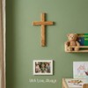 Sterling Gifts Olive Wood Wall Cross, Catholic Wooden Hanging Crosses