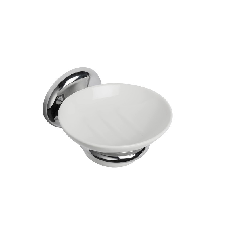 Croydex Flexi-Fix Grosvenor Chrome Easy to Fit Soap Dish ,