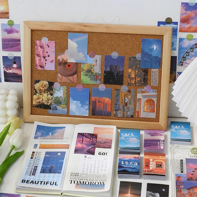 CARPEDIEM Flake Seals, Sky Sunset, Starry Sky, Scenery Collage, Material,