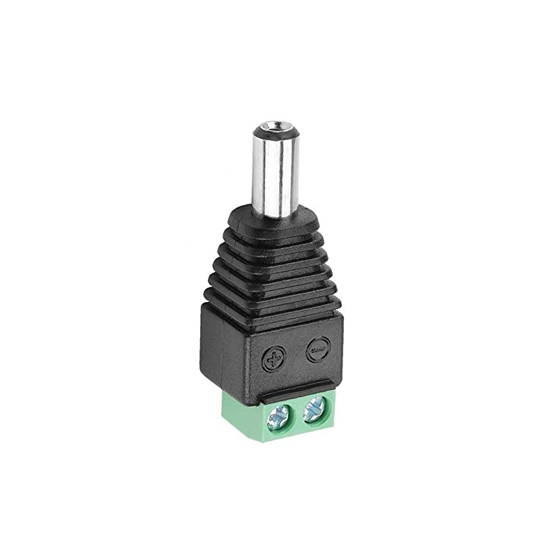 YWBL-WH Conectores DC Macho 5.5x2.1mm, 10 Unidades Adaptadores de Terminal