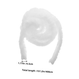 DOITOOL Artificial Rabbit Fur Ribbon Soft Faux Fur Trim Strip for Capes Hats and Holiday Decorations Meters for Weddings Parties and DIY Crafts