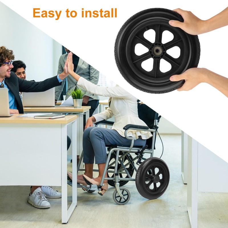 IHDYPPEW Premium Caster Wheel (2-pack) – 12 Inch Wheelchair Wheel,