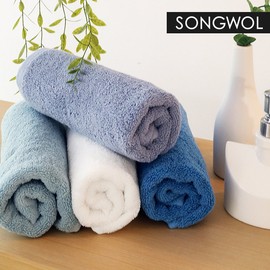 Songwol Towel Songwol Antibacterial Premium 170g face towels 10 sheets, blue / 송월타올 송월 항균 프리미엄 170g 세면타월 10장, 블루