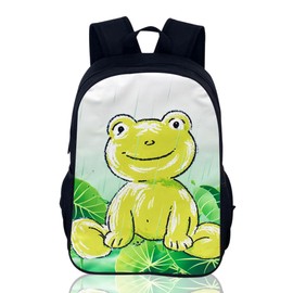 Frog Kids School Bag, 3D Printed Travel Backpacks, Kids Backpacks,Anime Children's Backpacks, for Travel Rucksacks Book Bags School Bag(40×30×13cm)