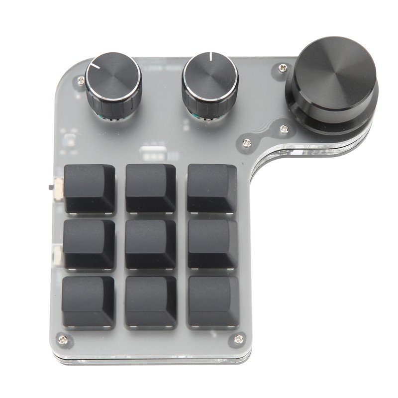 Mini Keypad 9 Keys 3 Knob RGB Multifunctional DIY Shortcut