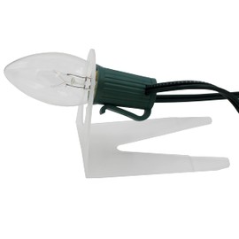 Projectpak Shingle Tab Light Clip for Christmas Lights, Fits C9 C7 for Outdoor, Hanging Holiday Lights from Roof | 100 Pack