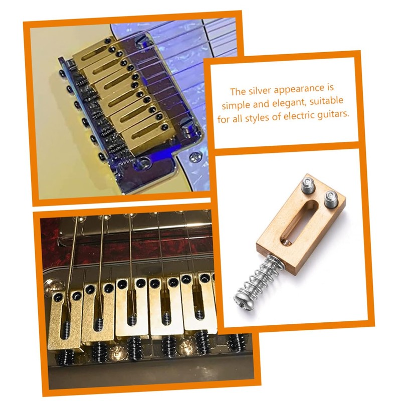 CORHAD 6pcs Electric Guitar Bridge Saddle Guitar Bridge Saddles Replacement