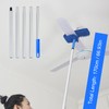 Mulcort Extendable Ceiling Fan Duster, Feather Duster with Bendable Pad,