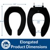 BEMIS 1955SSCT Commercial Open Front Plastic Toilet Seat, Heavy Duty