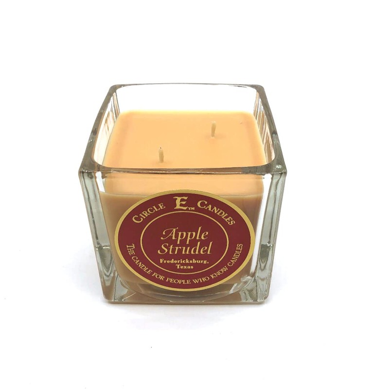Circle E Candles, Apple Strudel Scent, Medium Size Jar Candle,