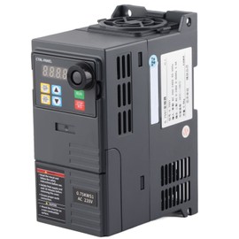 Variable Frequency Drive 1 to 3 Phase Vector Converter Inverter 220‑240V Input 0‑240V Output 0.75kw 4A