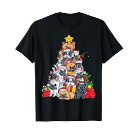 French Bulldog Christmas Tree Dog Santa Xmas Boys Dogmas T-Shirt