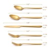 DEACORY Silverware Set Flatware Set Matte Gold Stain Polished Cutlery