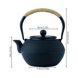 Fanaticalpurchasejp Tetsubin Nambu Ironware, ih Compatible, Direct Fire, Kettle, Iron Bottle, Ironware, Castings, Tea Ceremony, Iron Supplement, Traditional Crafts (600 ml)