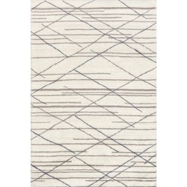 Rugs USA Pick-Up-Sticks Machine Washable Wool Area Rug, 4x6, Ivory