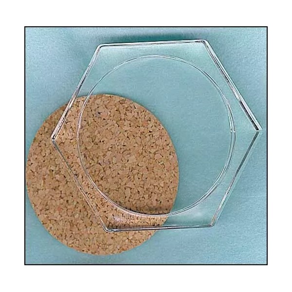 Ramco Paperweight - Coaster, cross stitch, acrylic Ramco HEXAGON -