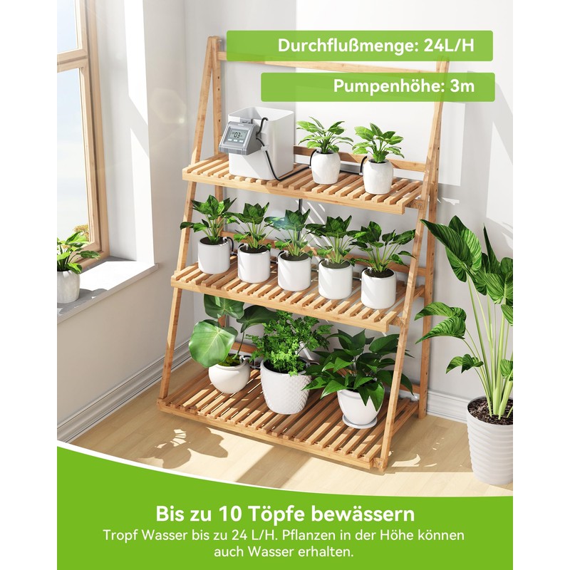 RAINPOINT Automatic Drip Irrigation Device with Pump, Automatic Irrigation System