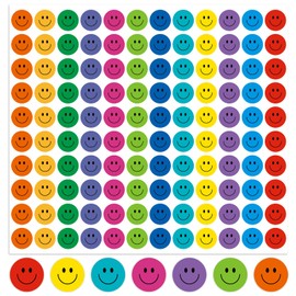 7200Pcs Happy Smile Face Stickers, Colorful Mini Smiley Face Stickers Classroom Teachers Incentive Reward Decal Behavior Chart Sticker for Home School Students Teachers Supplies