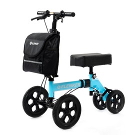 ELENKER Mobility All-Terrain Knee Scooter, Medical Scooter Double Handbrake for Foot, Ankle, and Leg Injuries – Ideal for Surgery Recovery Blue