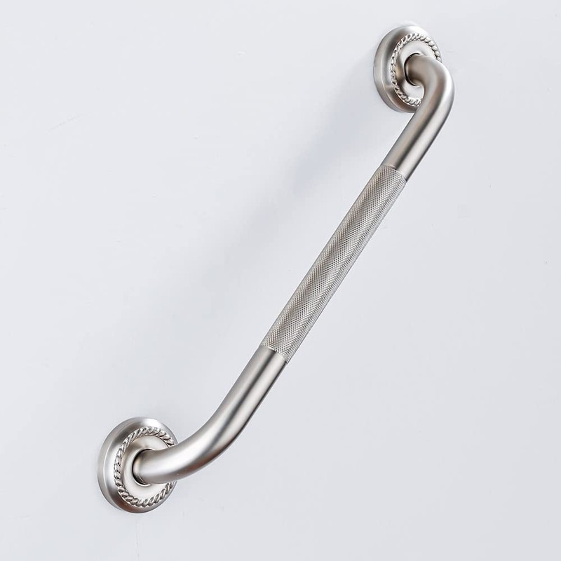 IMPEU Anti Slip Shower Grab Bar, 12-Inch Toilet Textured Sturdy