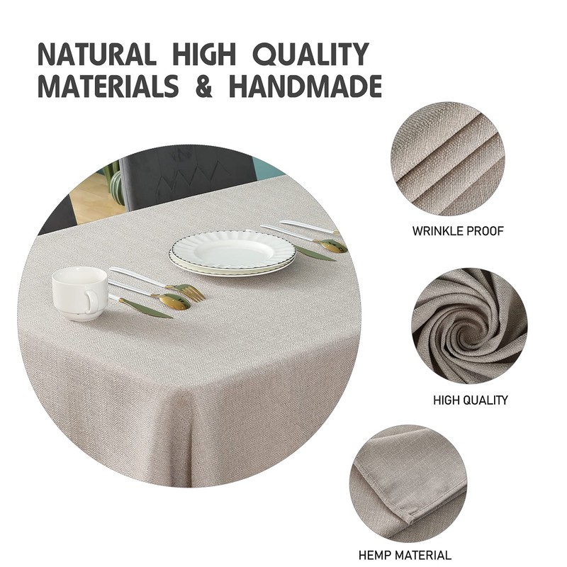 SEASHORE TREE Tablecloth Linen Look Tablecloth Washable Tablecloth Linen Table