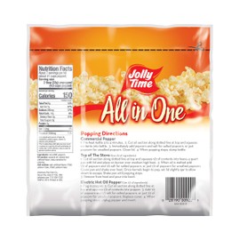 JOLLY TIME All in One Popcorn Kit, Portion Packets with Kernels, Oil and Salt for Movie Theater or Air Popper Machines (24 pack, 6oz Kettle)