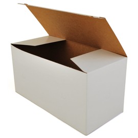 Southern Champion Tray 2745 Clay Coated Kraft Paperboard Patty Meat Box, Tuck Top, 5 lbs Capacity, 10" Length x 5" Width x 5-3/8" Height (Case of 200)