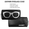 ili New York Smooth Leather Soft Eyeglass Case, Zip Closure