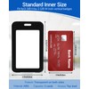 BelroseHom 3 Pack ID Badge Holder with Double-Sided Clear Windows,