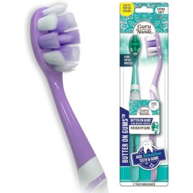 GuruNanda Butter On Gums Toothbrush, ADA Accepted, with 8000+ Ultra Soft Softex Bristles for Sensitive & Receding Gums, Perfect for Whiter Teeth, 2 Ct