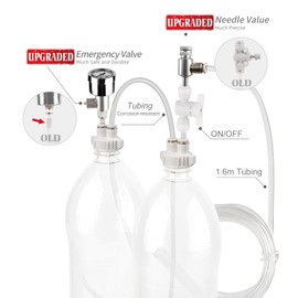 Clscea G211 Aquarium DIY CO2 Generator System Kit with Needle Valve & CO2 Diffuser