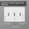 Lutron Fassada 3 Gang Wallplate, FG-3-WH, White