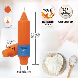 Handmade Unscented Taper Candles Long Lasting Burn Candles Twisted Orange Candles 5inch Short Candlesticks Elegant Candles Design Smokeless Wax Candles for Home Décor Weddings Festive Seasons