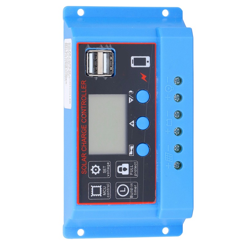 Solar Panel Charge Controller LCD Display PWM Photovoltaic Charging Regulator
