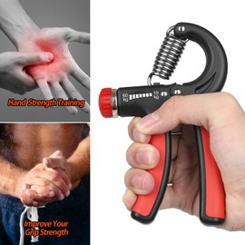 NIYIKOW NIYIKOW Grip Strength Trainer, Hand Grip Strengthener, Adjustable Resistance 22-132Lbs (10-60kg), Forearm Strengthener, Perfect for Musicians Athletes and Hand Injury Recovery (Orange, 1 Pack)