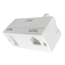 ASNQ ADSL Filter - Microfilter for Phone/Broadband - Plug to RJ11 Connector - Broadband Filter for BT Sky Talktalk - Internet and Telephone Splitter