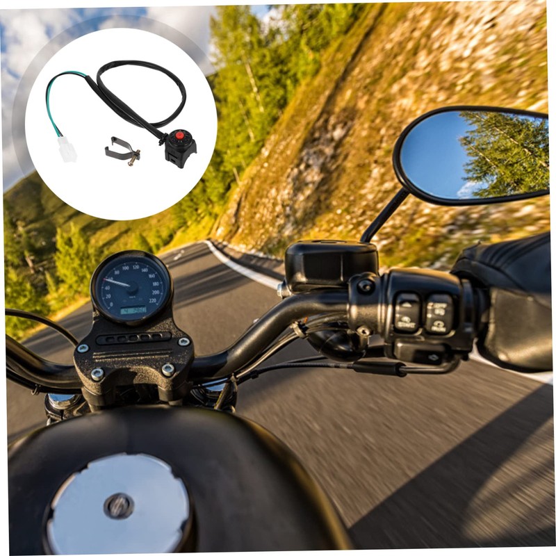 Outanaya 2pcs Motorcycle Kill Stop Horn Button Durable Ignition Switch