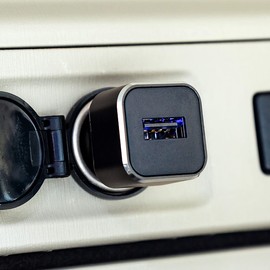 Sanwa Supply CAR-CHR73U Car Charger (1 Port, 2.4A) Compatible with Smartphones and Tablets