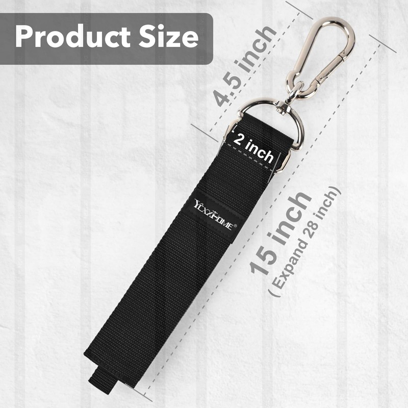 YCXX-HOME 2-Pack Heavy Duty Storage Strap with 360° Rotating Carabiner