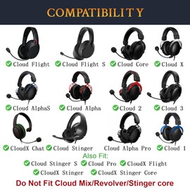 SOULWIT Cooling Gel Replacement Ear Pads for HyperX Cloud 1/I/2/II/3/III/Pro/Core/Alpha/Alpha S/Flight/Stinger/Mix/CloudX/CloudX Chat, Pads with Softer High Density Foam