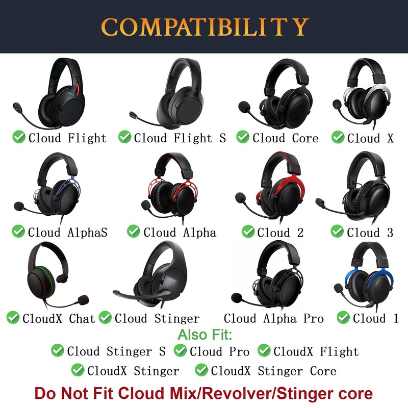 SOULWIT Cooling Gel Replacement Ear Pads for HyperX Cloud 1/I/2/II/3/III/Pro/Core/Alpha/Alpha
